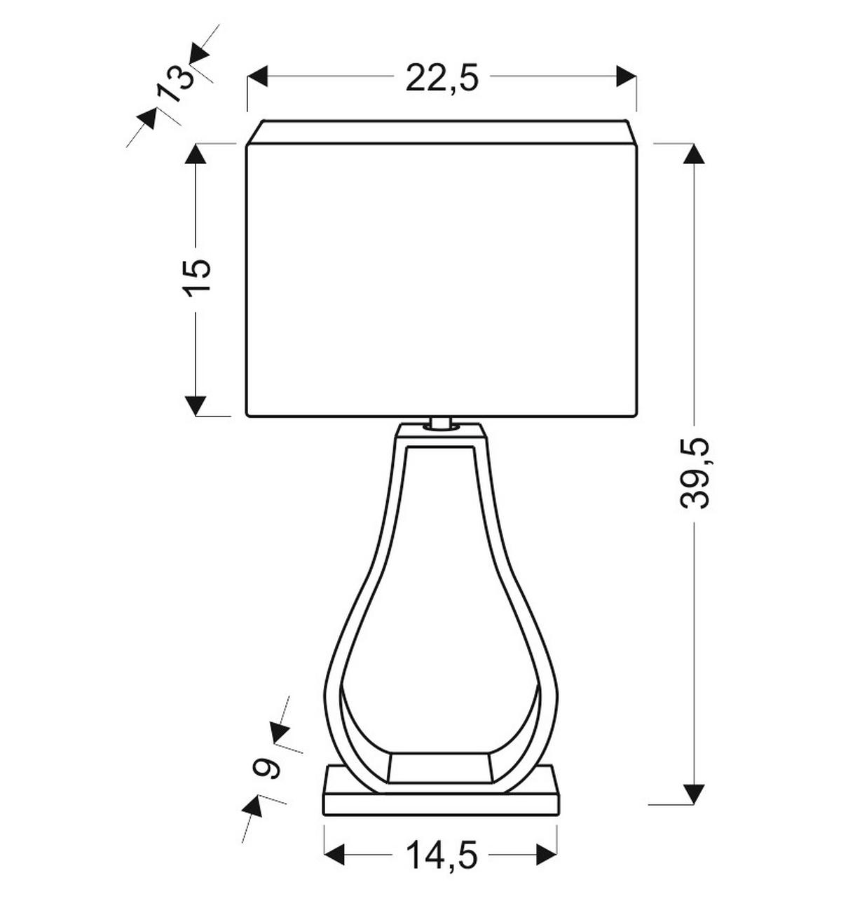TISCHLEUCHTE 13/22.5/39.5 cm   - Braun, Design, Stein/Textil (13/22.5/39.5cm)