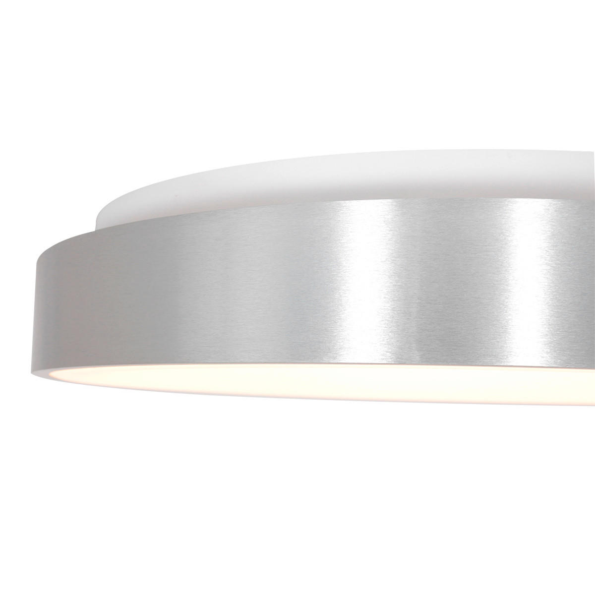 LED-DECKENLEUCHTE Ringlede 38/9 cm   - Silberfarben, KONVENTIONELL, Kunststoff/Metall (38/9cm)