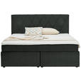 BOXSPRINGBETT 180/200 cm  in Grau  - Schwarz/Grau, Design, Kunststoff/Textil (180/200cm) - Xora