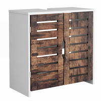 WASCHBECKENUNTERSCHRANK 60/60/29 cm  - Eichefarben/Weiß, Trend, Holzwerkstoff (60/60/29cm) - MID.YOU