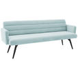 SITZBANK 216/86/68 cm  in Hellblau  - Schwarz/Hellblau, Design, Textil/Metall (216/86/68cm) - Dieter Knoll