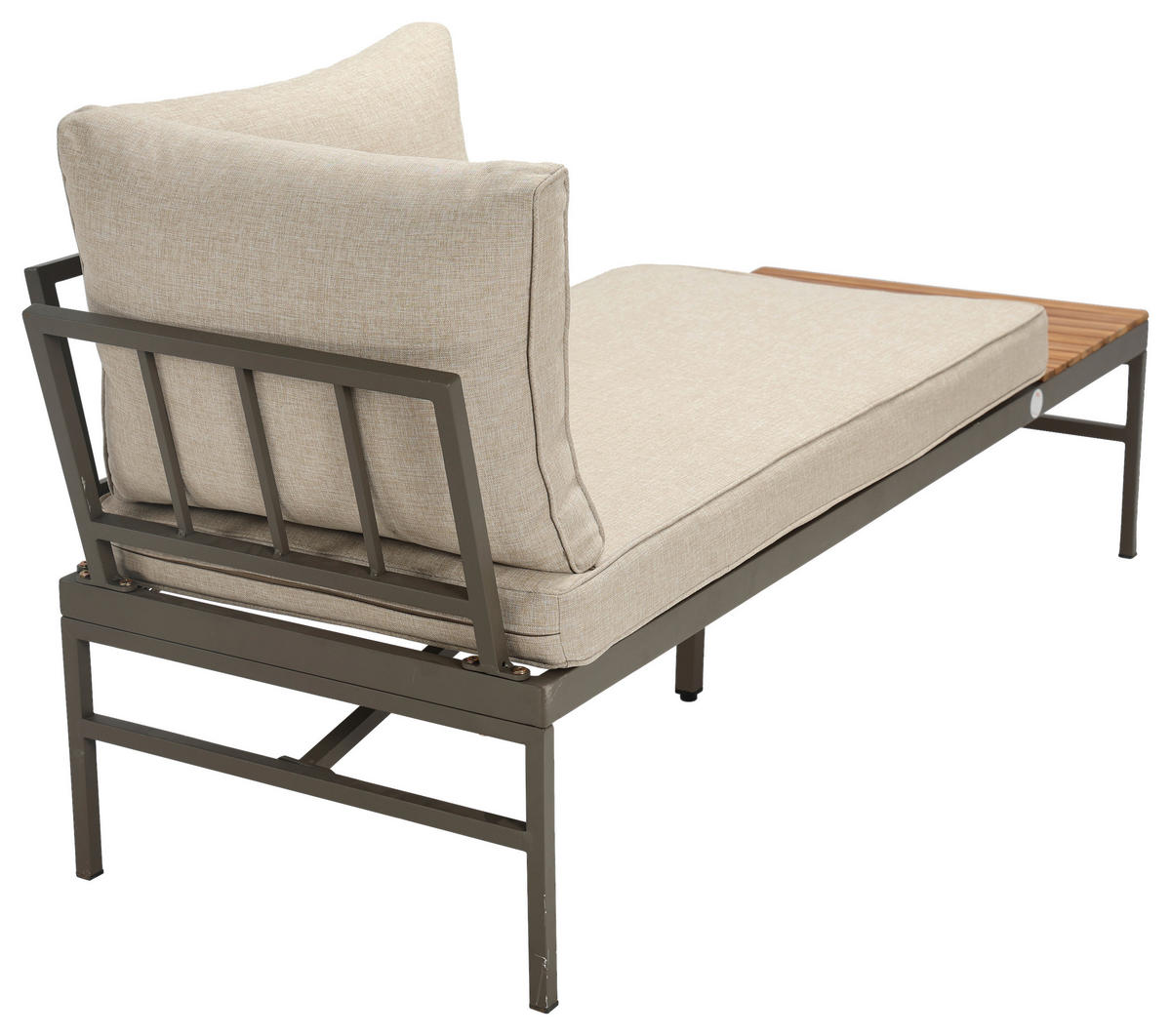 LOUNGEGARNITUR   57/35/57 cm Akazie vollmassiv Aluminium  - Beige/Beigebraun, MODERN, Holz/Textil (57/35/57cm) - Ambia Garden