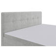 BOXSPRINGBETT 160/200 cm  in Hellgrau  - Hellgrau/Schwarz, KONVENTIONELL, Kunststoff/Textil (160/200cm) - Carryhome