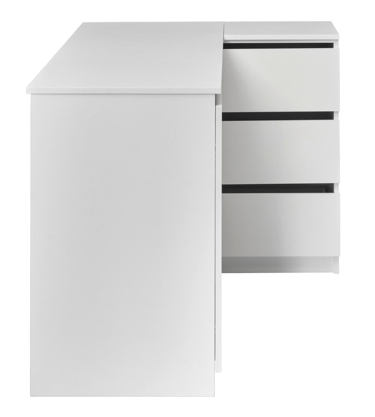 ECKSCHREIBTISCH  in Weiß  - Weiß, MODERN, Holzwerkstoff (154/77/84.5cm) - MID.YOU