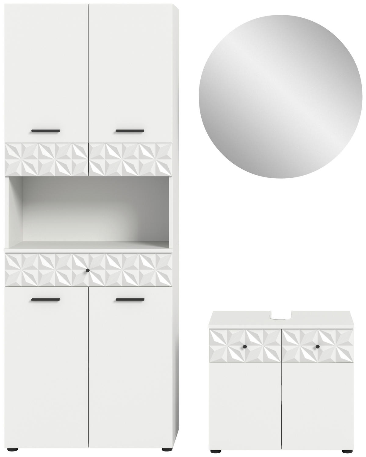 KOPALNICA  bela  - črna/bela, Moderno, kovina/umetna masa (130cm) - MID.YOU