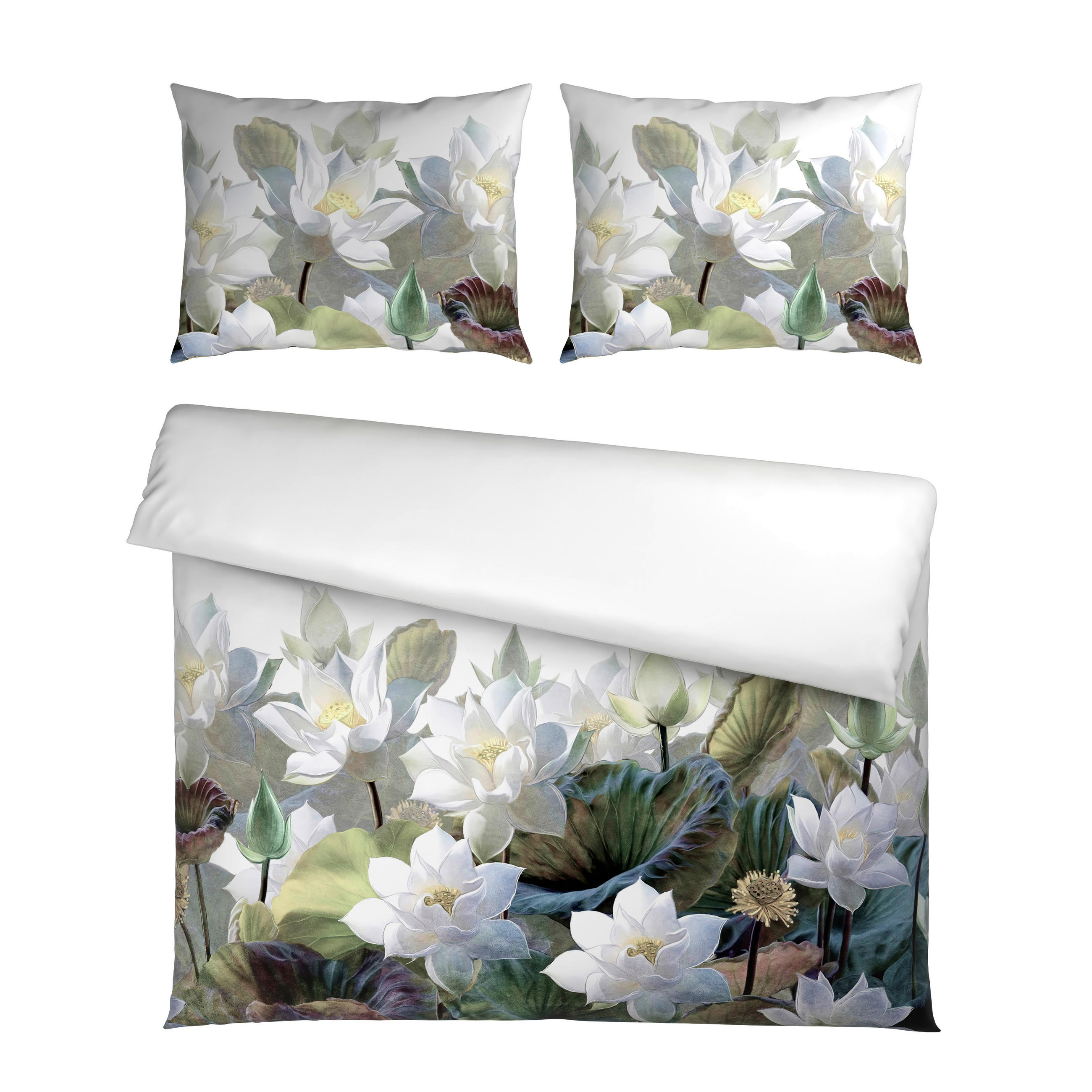 OBOJESTRANSKA POSTELJNINA 200/200 cm saten bela  - bela, Basics, tekstil (200/200cm) - Esposa