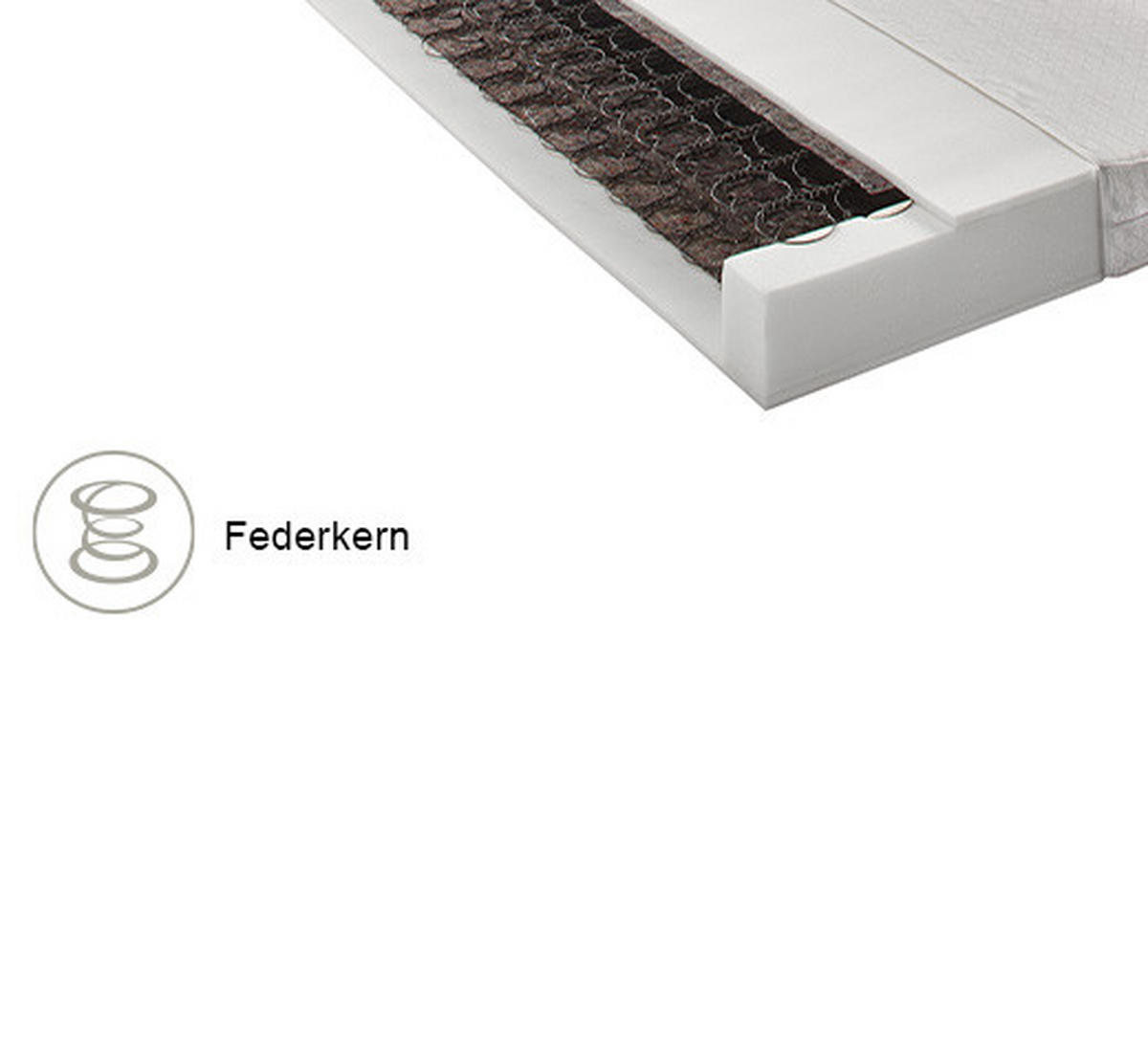 FEDERKERNMATRATZE - Weiß, Basics, Textil (90/200cm) - Boxxx