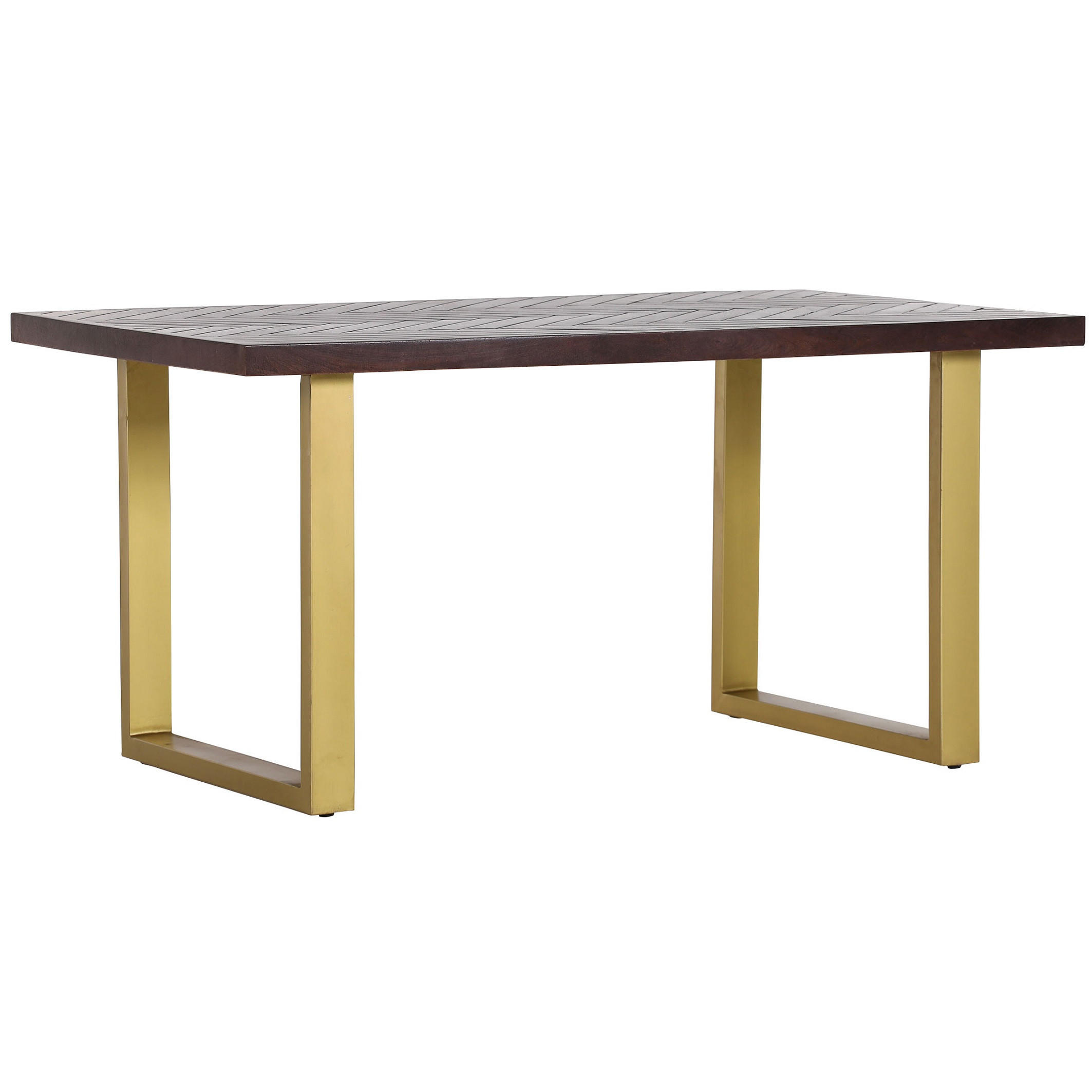 ESSTISCH in Holz 160/90/76 cm  - Goldfarben/Braun, Trend, Holz/Metall (160/90/76cm) - Livetastic
