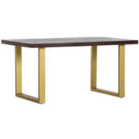 ESSTISCH in Holz 160/90/76 cm  - Goldfarben/Braun, Trend, Holz/Metall (160/90/76cm) - Livetastic