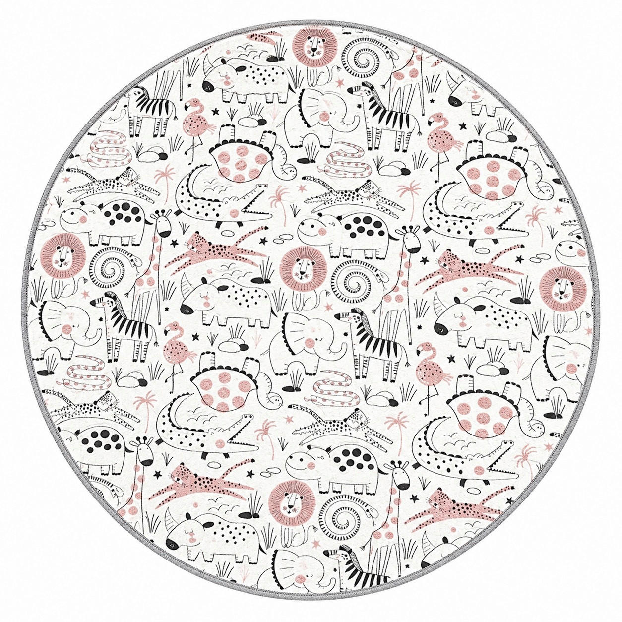 KINDERTEPPICH  Wohnzimmer 120/120 cm Multicolor rund  - Multicolor, Basics, Textil (120/120cm)