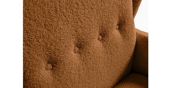 OHRENSESSEL Flachgewebe Rostfarben  - Rostfarben/Dunkelbraun, Design, Holz/Textil (72/104/85cm) - Carryhome