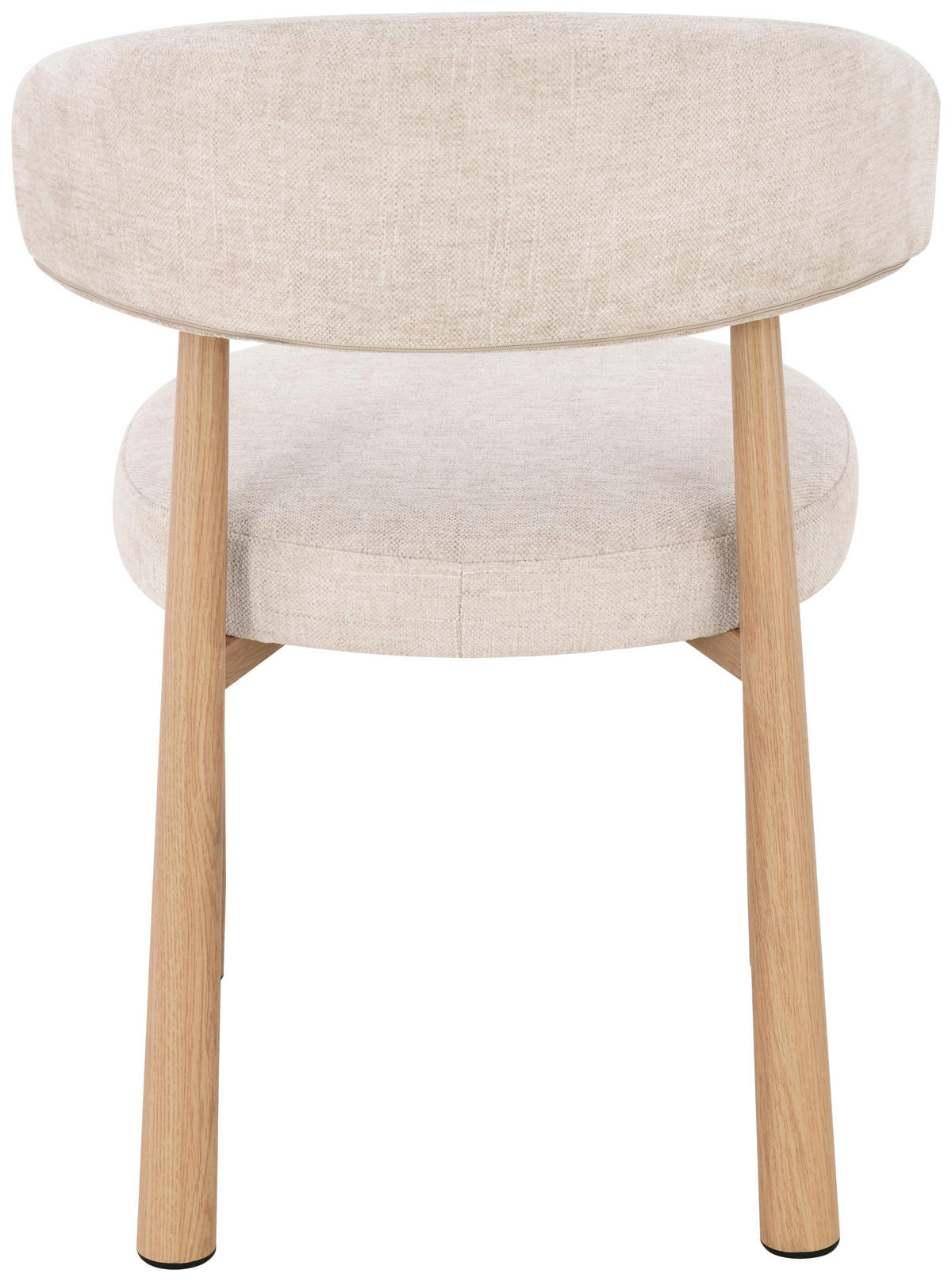 STUHL   Leinenoptik  Beige  - Eichefarben/Beige, MODERN, Holz/Textil (47/81/50cm) - Livetastic