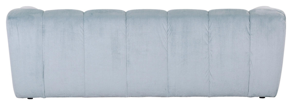 BIGSOFA Plüsch Mintgrün  - Schwarz/Mintgrün, KONVENTIONELL, Kunststoff/Textil (220/67/106cm) - Carryhome