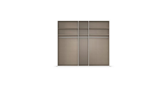 DREHTÜRENSCHRANK 251/223/61 cm,  in Champagner, 5-türig  - Chromfarben/Edelstahlfarben, Basics, Glas/Holzwerkstoff (251/223/61cm) - Novel