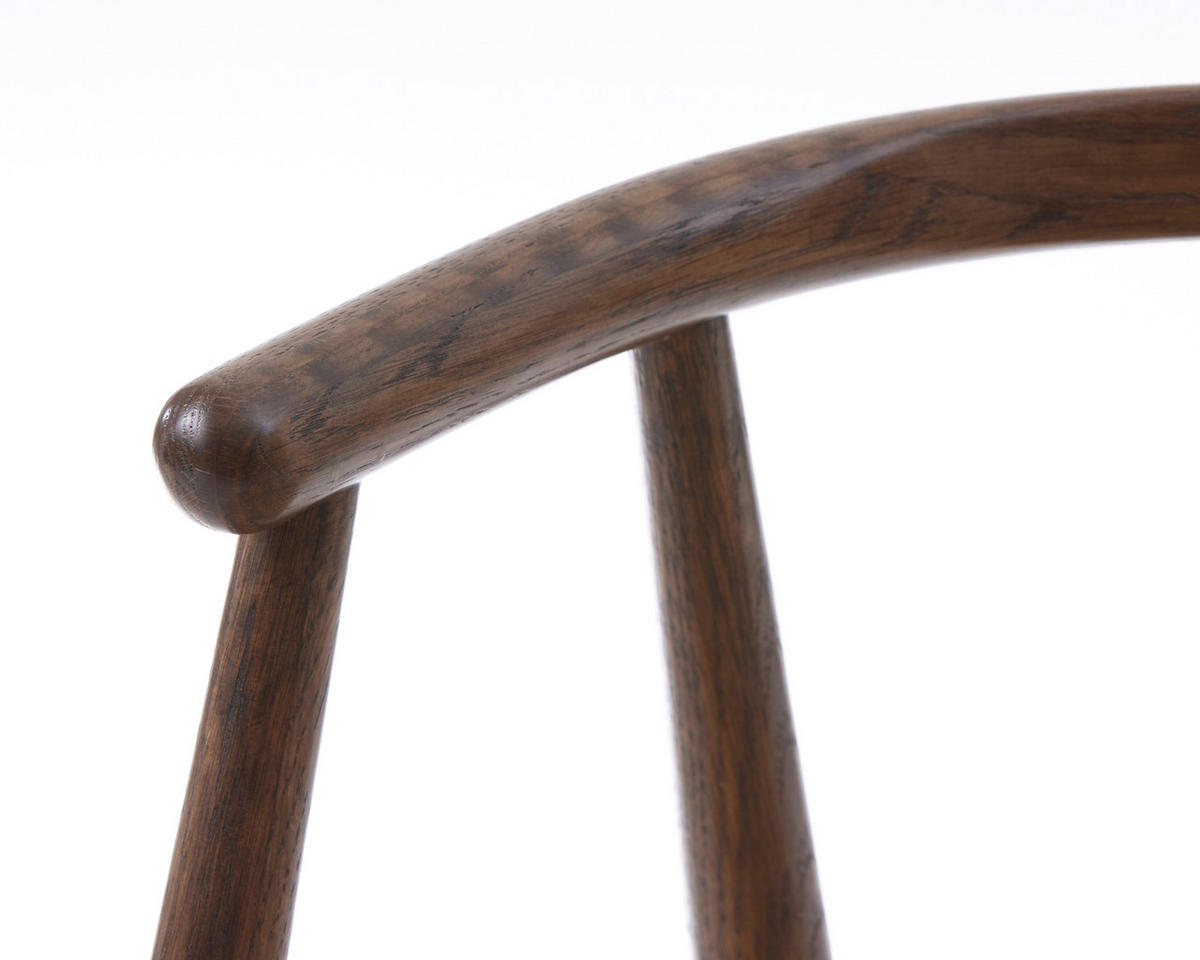 ARMLEHNSTUHL  in Webstoff  - Eiche dunkel/Naturfarben, Basics, Holz/Textil (59/76,6/52cm) - Boxxx