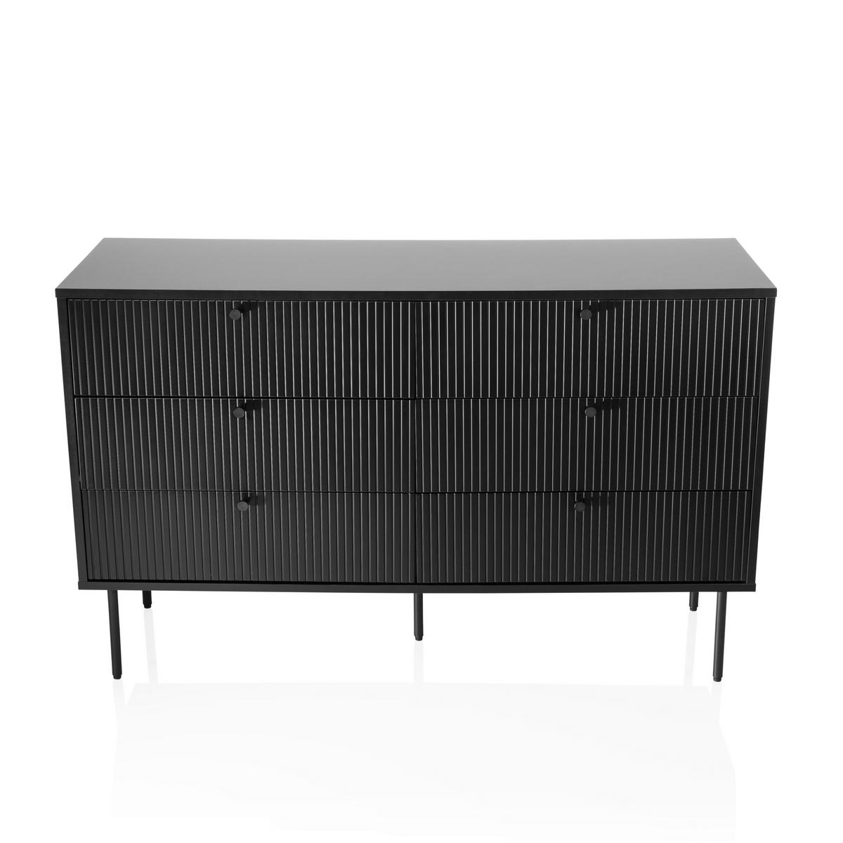 KOMMODE  in 120/40/75 cm  - Schwarz, MODERN, Holzwerkstoff/Metall (120/40/75cm) - MID.YOU