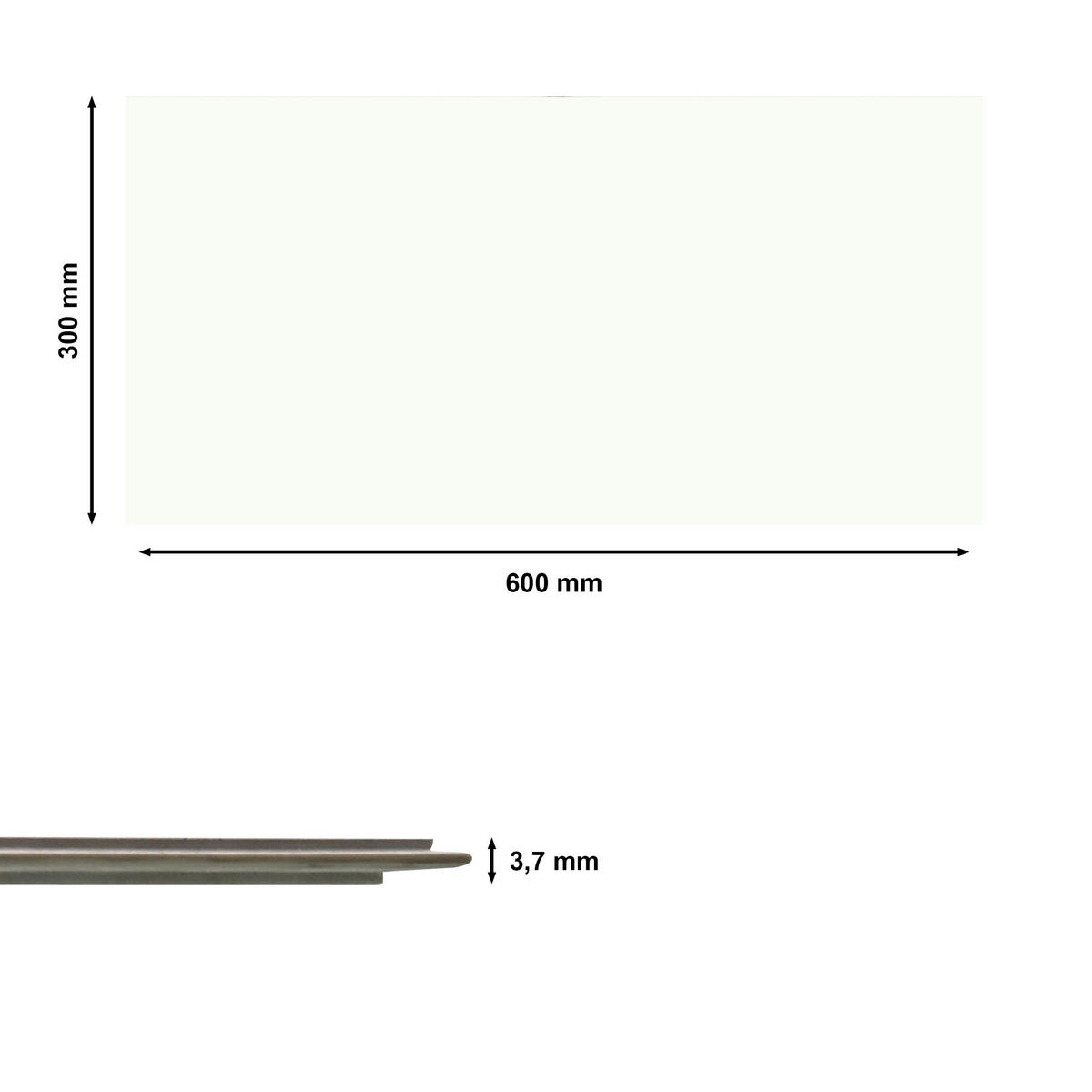 Vinyl für die Wand  - Weiß Hochglanz, MODERN, Kunststoff (60/30cm)