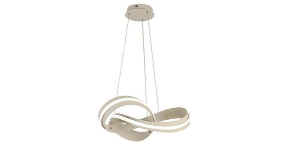 LED-HÄNGELEUCHTE 52/52/120 cm  - Sandfarben, Design, Kunststoff/Metall (52/52/120cm) - Novel