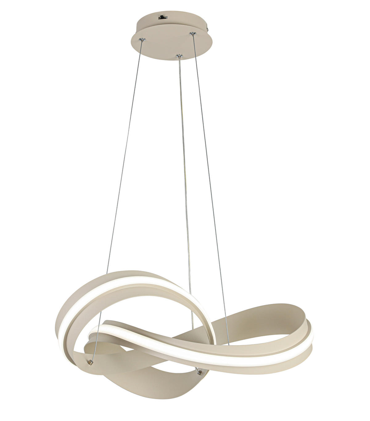 LED-HÄNGELEUCHTE 52/52/120 cm  - Sandfarben, Design, Kunststoff/Metall (52/52/120cm) - Novel