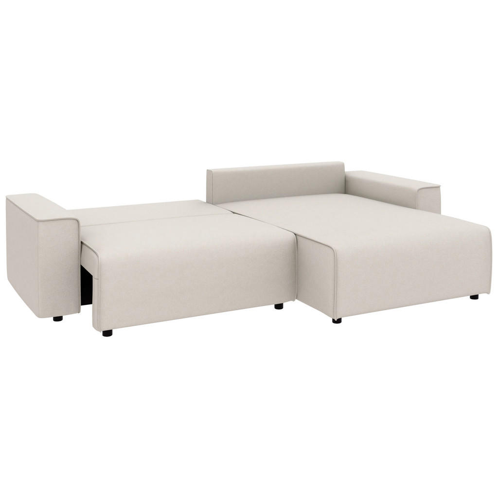 Thumbnail - Trendmanufaktur Ecksofa Chance, Sand, Textil, 4-Sitzer, Füllung: Polyetherschaumkern, Ottomane rechts, seitenverkehrt mo...