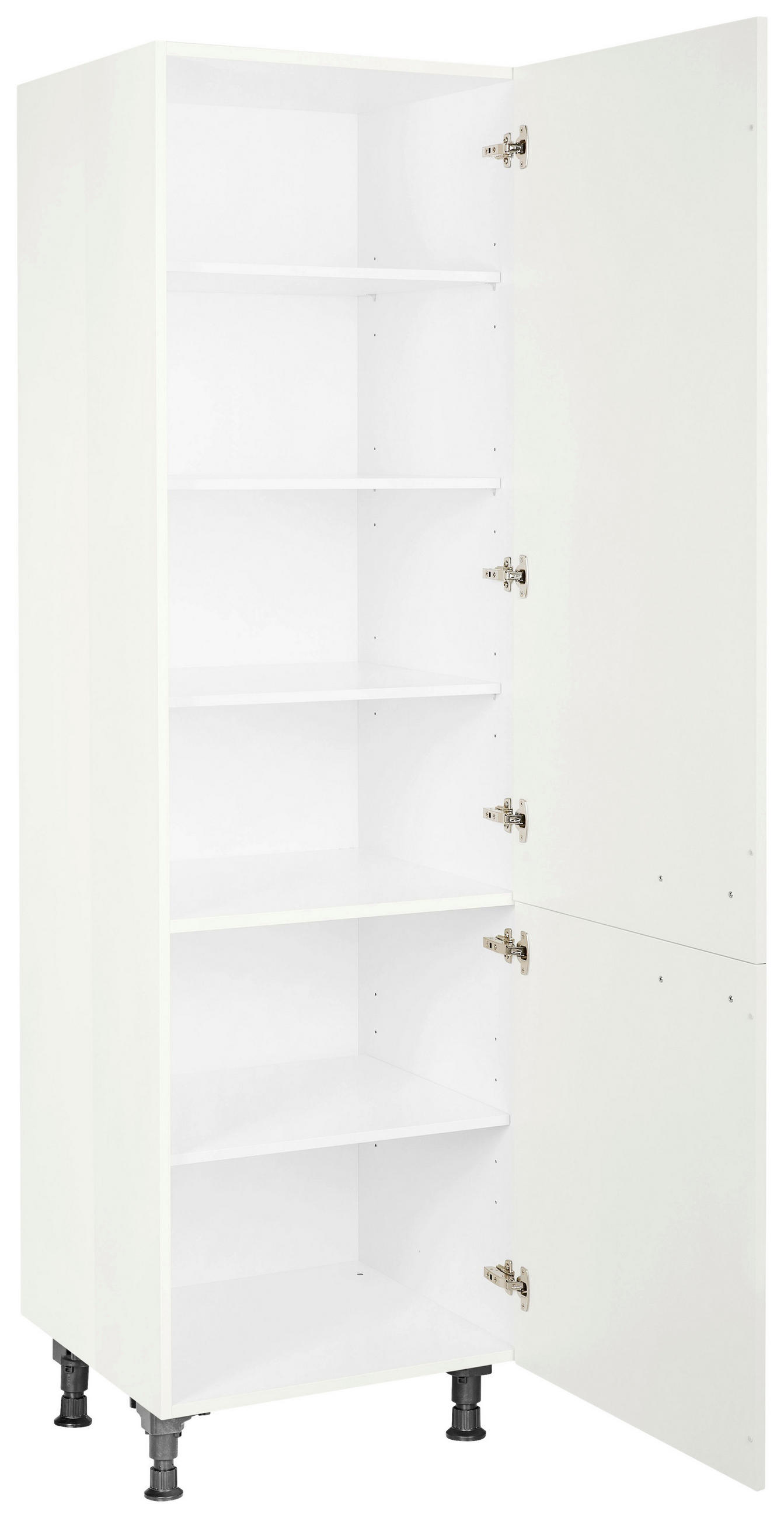 GESCHIRRSCHRANK 60/216,6/58 cm  in Weiß Hochglanz  - Edelstahlfarben/Weiß Hochglanz, MODERN, Holzwerkstoff/Metall (60/216,6/58cm) - Nobilia