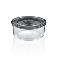 FRISCHHALTEDOSE 0,7 l  - Transparent/Grau, KONVENTIONELL, Glas/Kunststoff (15,5/6,5cm) - Kela