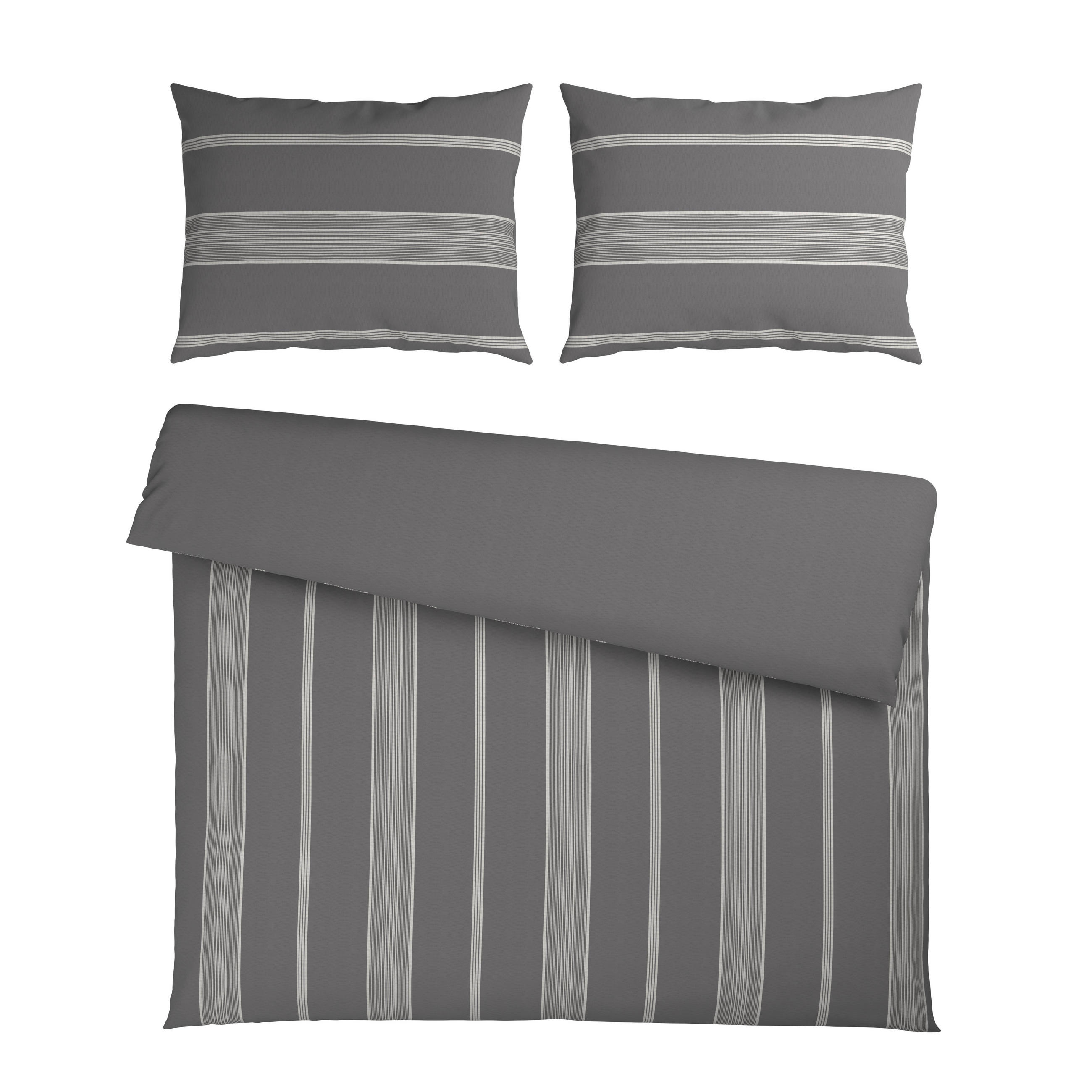 BETTWÄSCHE REMSA Flanell 200/200 cm  - Grau, KONVENTIONELL, Textil (200/200cm) - Esposa