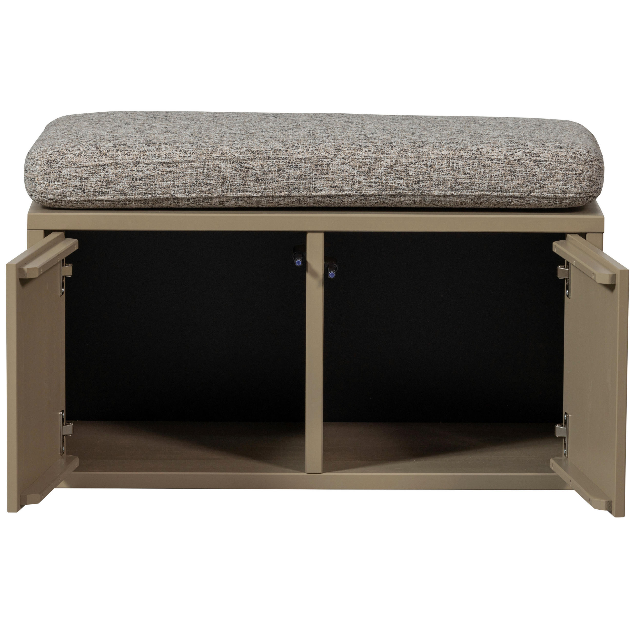 GARDEROBENBANK - Schlammfarben/Khaki, Design, Holz/Textil (80/47/44cm) - Livetastic