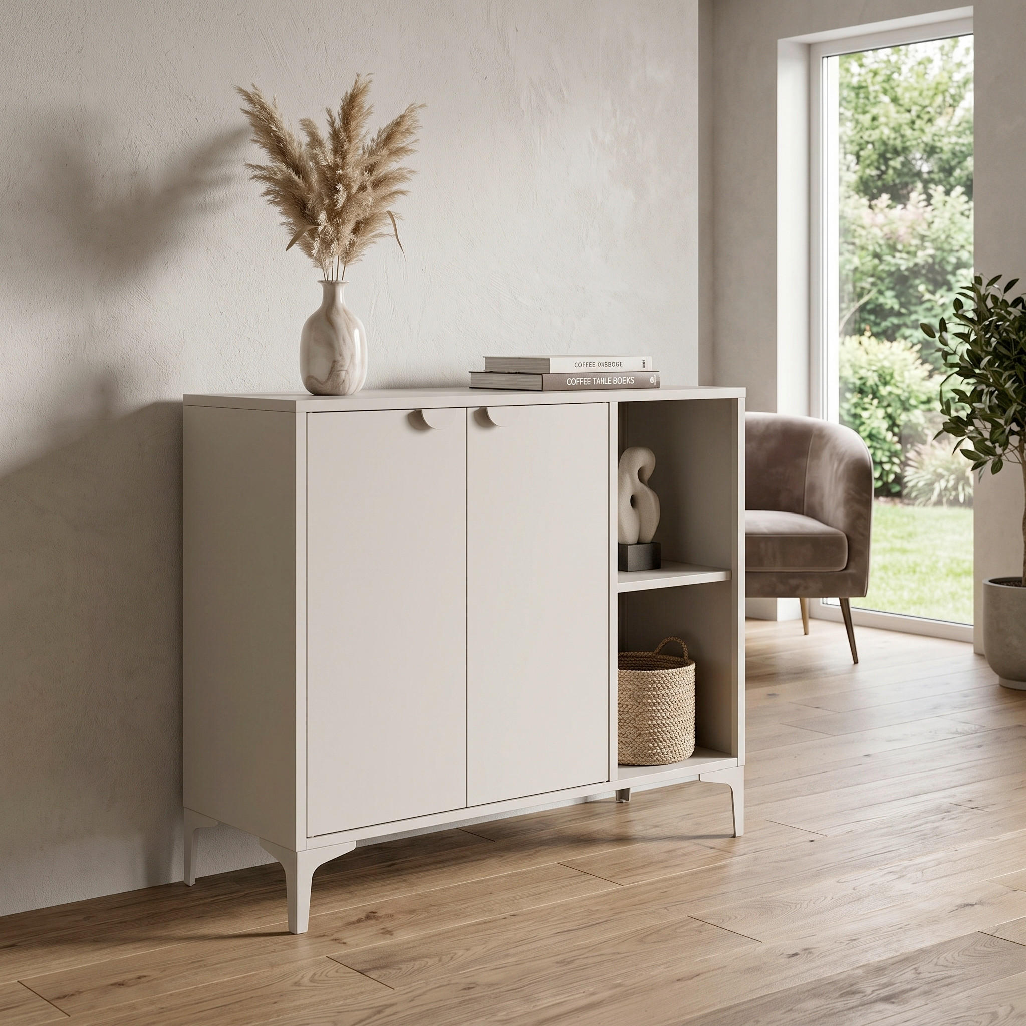 SIDEBOARD  110/100/42 cm  - Beige, Design, Metall (110/100/42cm) - Livetastic