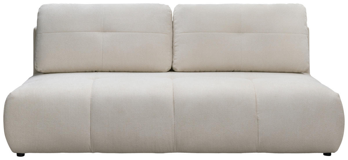 SCHLAFSOFA Struktur Creme  - Creme/Schwarz, Design, Textil (208/92/104cm) - MID.YOU