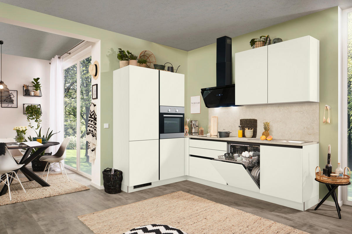 ECKKÜCHE 183/276 cm  in Magnolie  - Magnolie, Basics, Holzwerkstoff (183/276cm) - Welnova