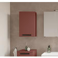 HÄNGESCHRANK 40/64/20 cm  - Rot/Schwarz, KONVENTIONELL, Holzwerkstoff/Metall (40/64/20cm) - Xora
