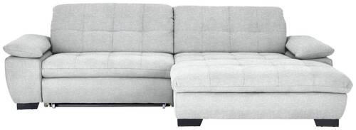 ECKSOFA in Webstoff Hellgrau  - Hellgrau/Schwarz, Design, Textil/Metall (265/180cm) - Carryhome