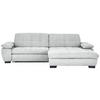 ECKSOFA in Webstoff Hellgrau  - Hellgrau/Schwarz, Design, Textil/Metall (265/180cm) - Carryhome