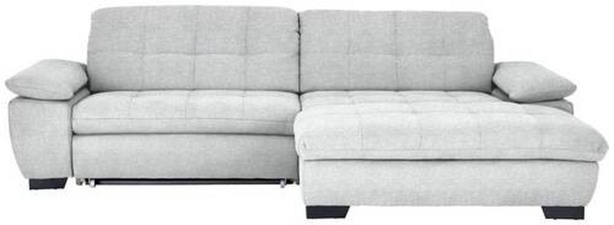 ECKSOFA in Webstoff Hellgrau  - Hellgrau/Schwarz, Design, Textil/Metall (265/180cm) - Carryhome