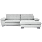 ECKSOFA in Webstoff Hellgrau  - Hellgrau/Schwarz, Design, Textil/Metall (265/180cm) - Carryhome