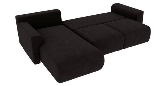 ECKSOFA in Lederlook Dunkelbraun  - Chromfarben/Dunkelbraun, KONVENTIONELL, Kunststoff/Textil (195/293cm) - Carryhome