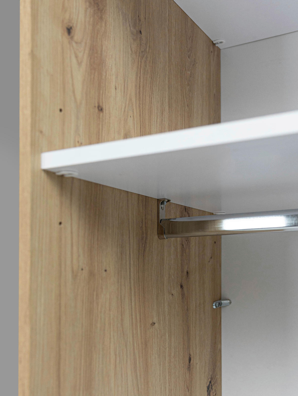 SCHIEBETÜRENSCHRANK 2-türig Eiche Artisan  - Schwarz/Eiche Artisan, MODERN, Holzwerkstoff/Metall (215/205/61,5cm) - Boxxx