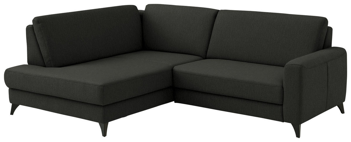 ECKSOFA  Chenille Anthrazit  - Anthrazit/Schwarz, Design, Textil/Metall (182/239cm) - Beldomo Comfort