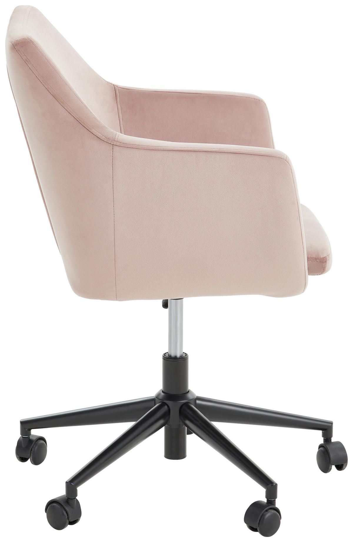 VRTLJIVI STOL tekstil roza  - roza/črna, Design, kovina/umetna masa (58/85-95/58cm) - MID.YOU