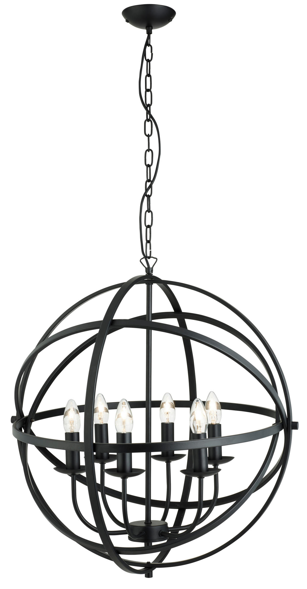 HÄNGELEUCHTE 45/120 cm  - Schwarz, KONVENTIONELL, Metall (45/120cm) - Searchlight
