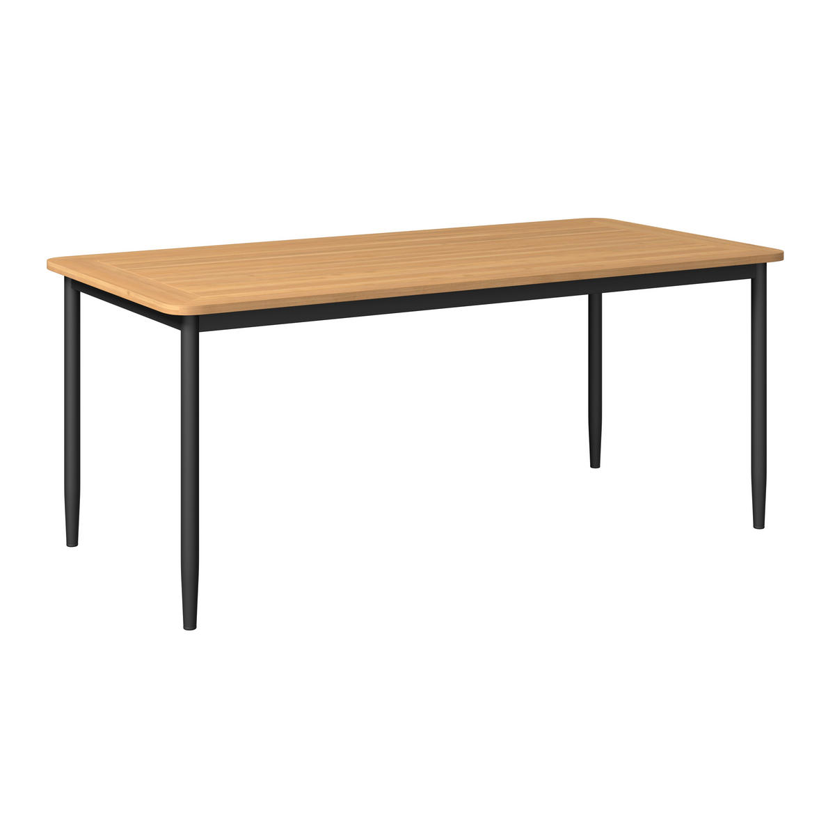 DINING-LOUNGESET Teakholz Aluminium  - Creme/Schwarz, MODERN, Holz/Kunststoff - Ambia Garden