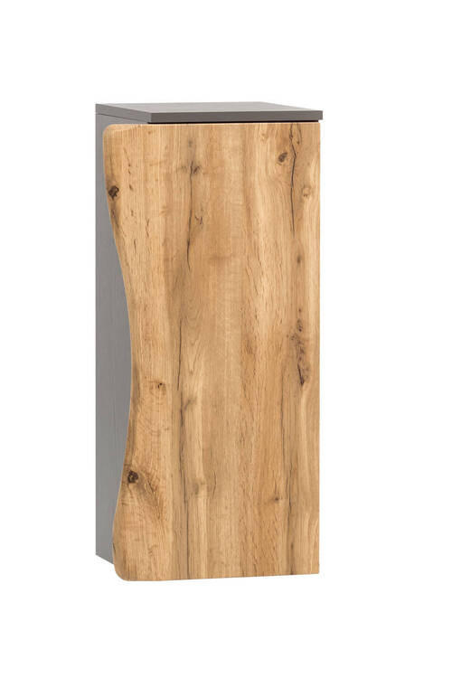 UNTERSCHRANK 30/79/35 cm - Silberfarben/Eiche Wotan, Natur, Holzwerkstoff/Kunststoff (30/79/35cm) - Xora