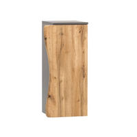 UNTERSCHRANK 30/79/35 cm   - Eiche Wotan/Silberfarben, Natur, Holzwerkstoff/Kunststoff (30/79/35cm) - Xora