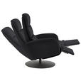 RELAXSESSEL in Leder Schwarz  - Schwarz, Design, Leder/Metall (76/108/86cm) - Dieter Knoll