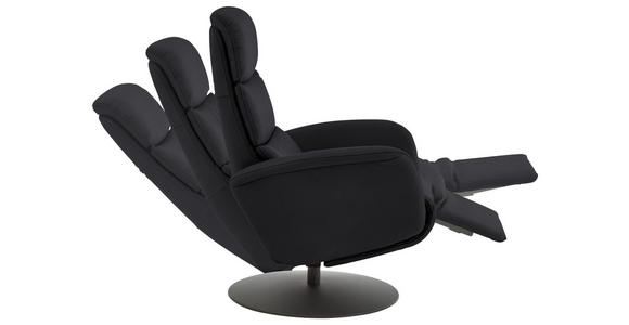 RELAXSESSEL in Leder Schwarz  - Schwarz, Design, Leder/Metall (76/108/86cm) - Dieter Knoll