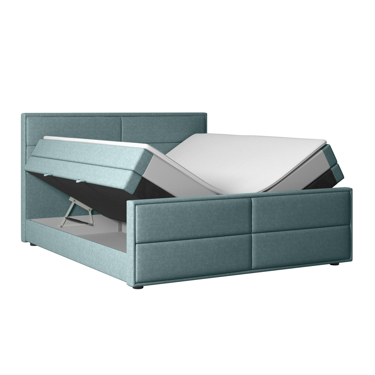 BOXSPRINGBETT 180/200 cm  in Blau  - Blau, Modern, Holz/Kunststoff (180/200cm) - MID.YOU