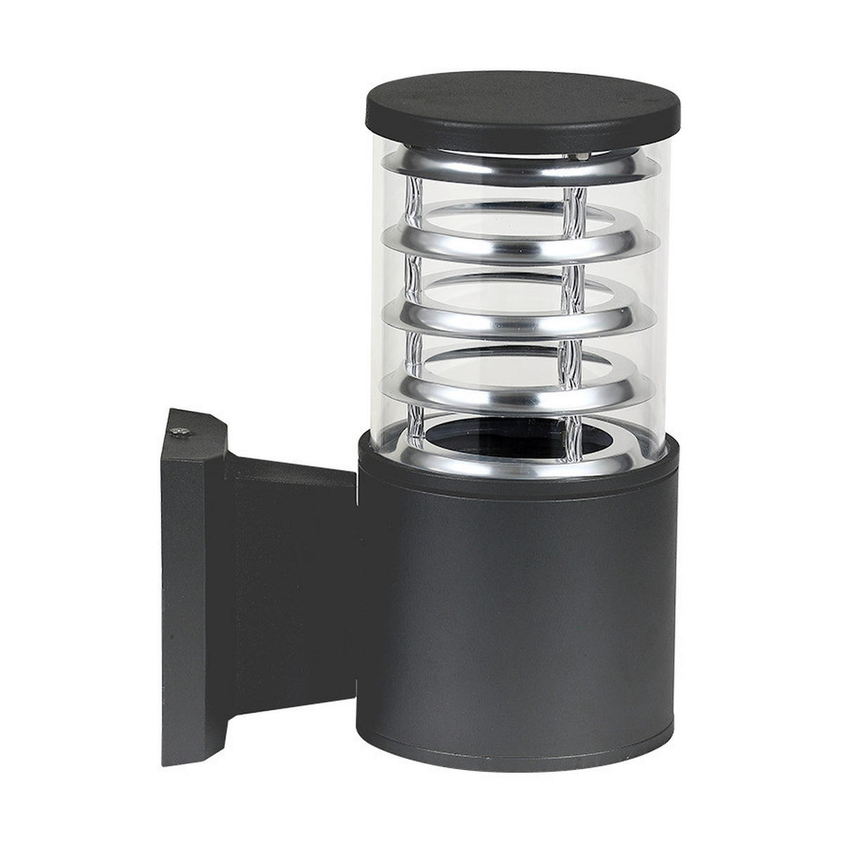 KÜLTÉRI FALILÁMPA - antracit, Basics, műanyag/fém (10.8/21/10.8cm)