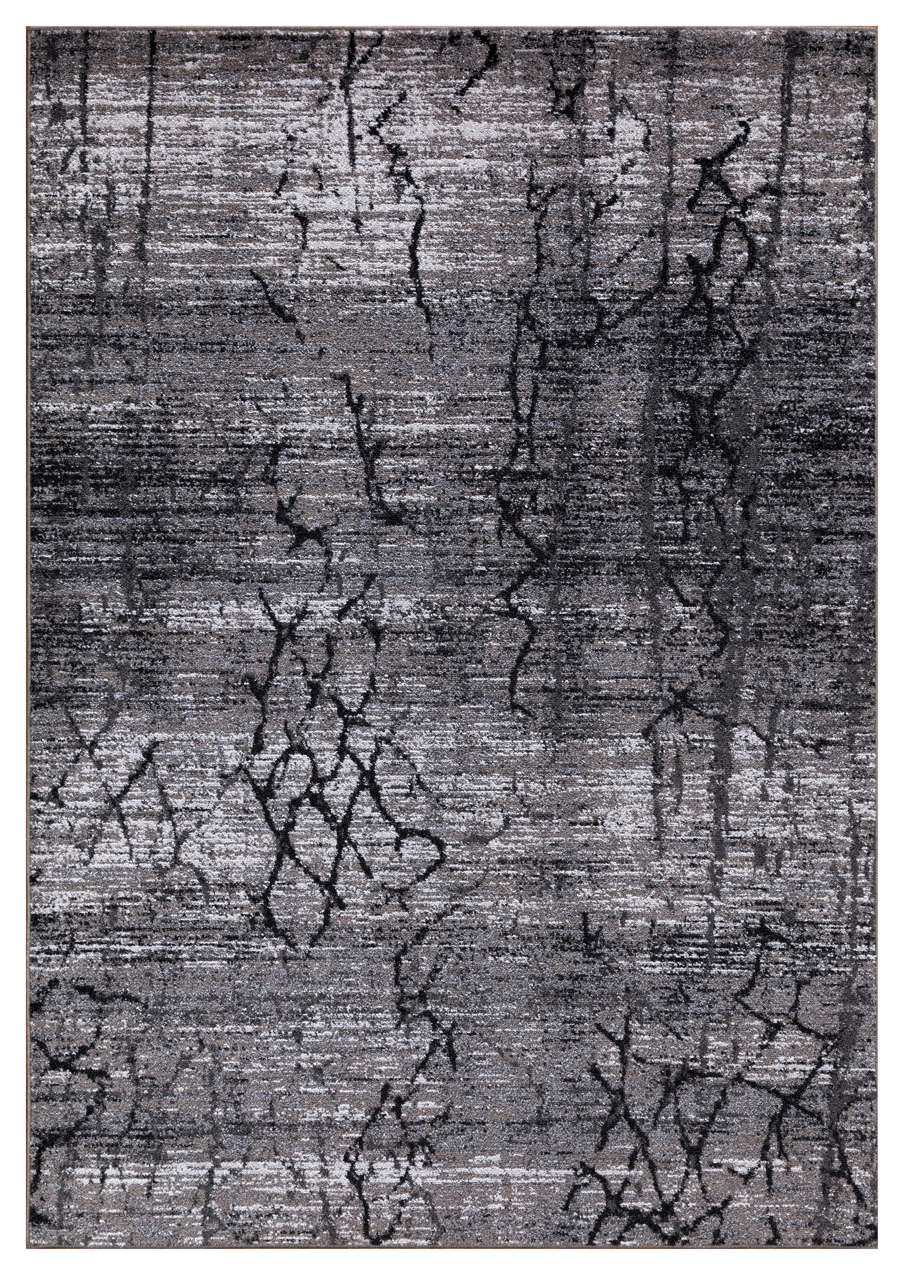 LÄUFER 80/300 cm 5354 Grau, Creme, Schwarz  - Creme/Schwarz, LIFESTYLE, Textil (80/300cm)