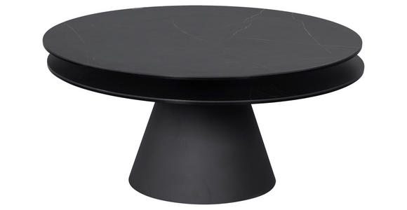 COUCHTISCH ESG 73,5-103,5/73,5/40 cm rund Anthrazit, Schwarz  - Anthrazit/Schwarz, Design, Glas/Keramik (73,5-103,5/73,5/40cm) - Dieter Knoll